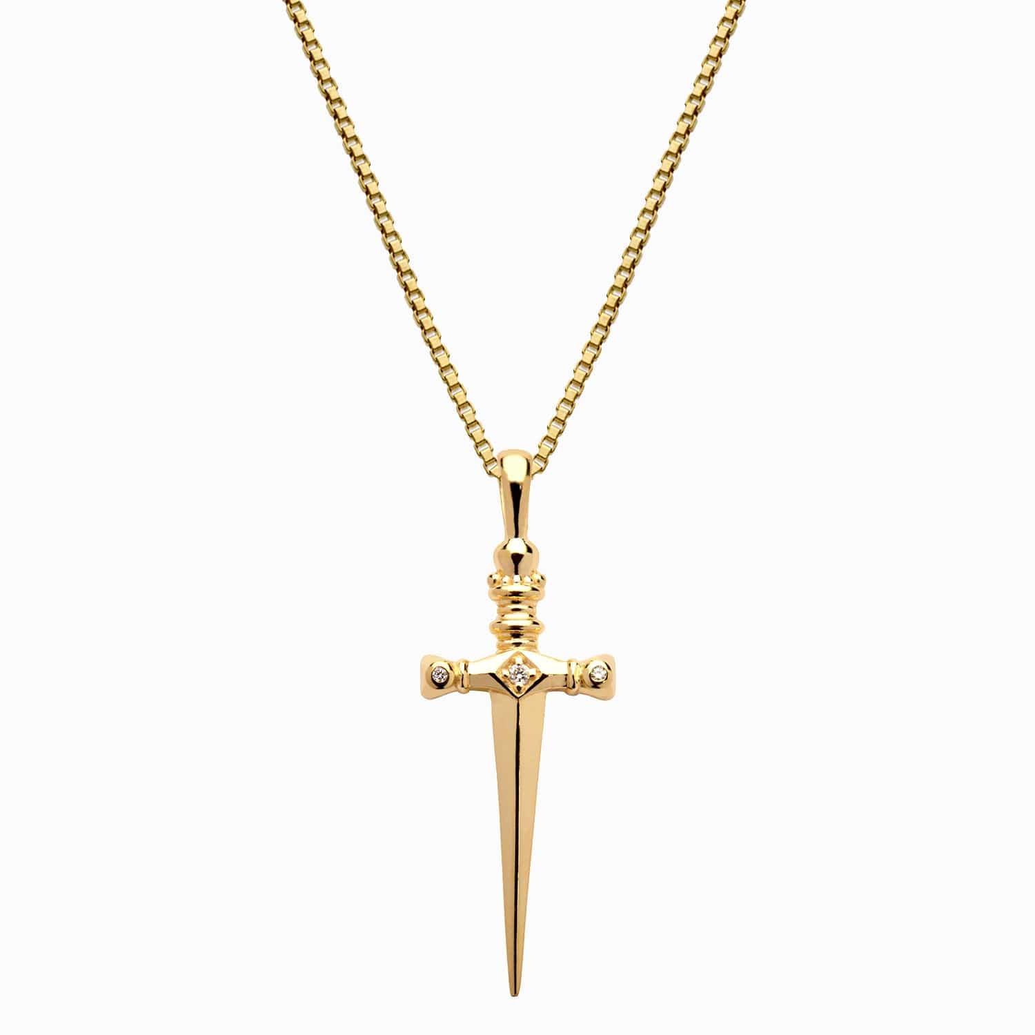 Sword Cross Necklace Diamond Sword Pendant Diamond Sword Necklace