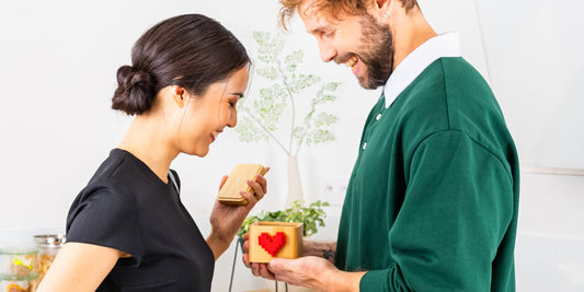 Man gifting a Lovebox to his wife