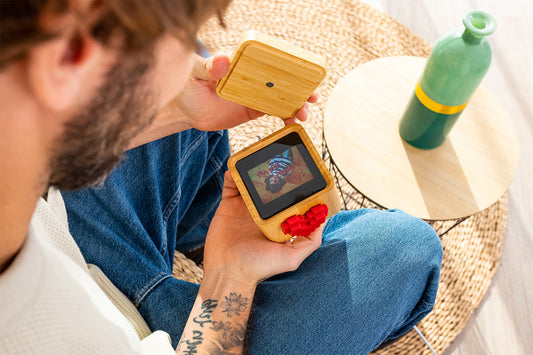 A man opening a custom lovebox made for him.