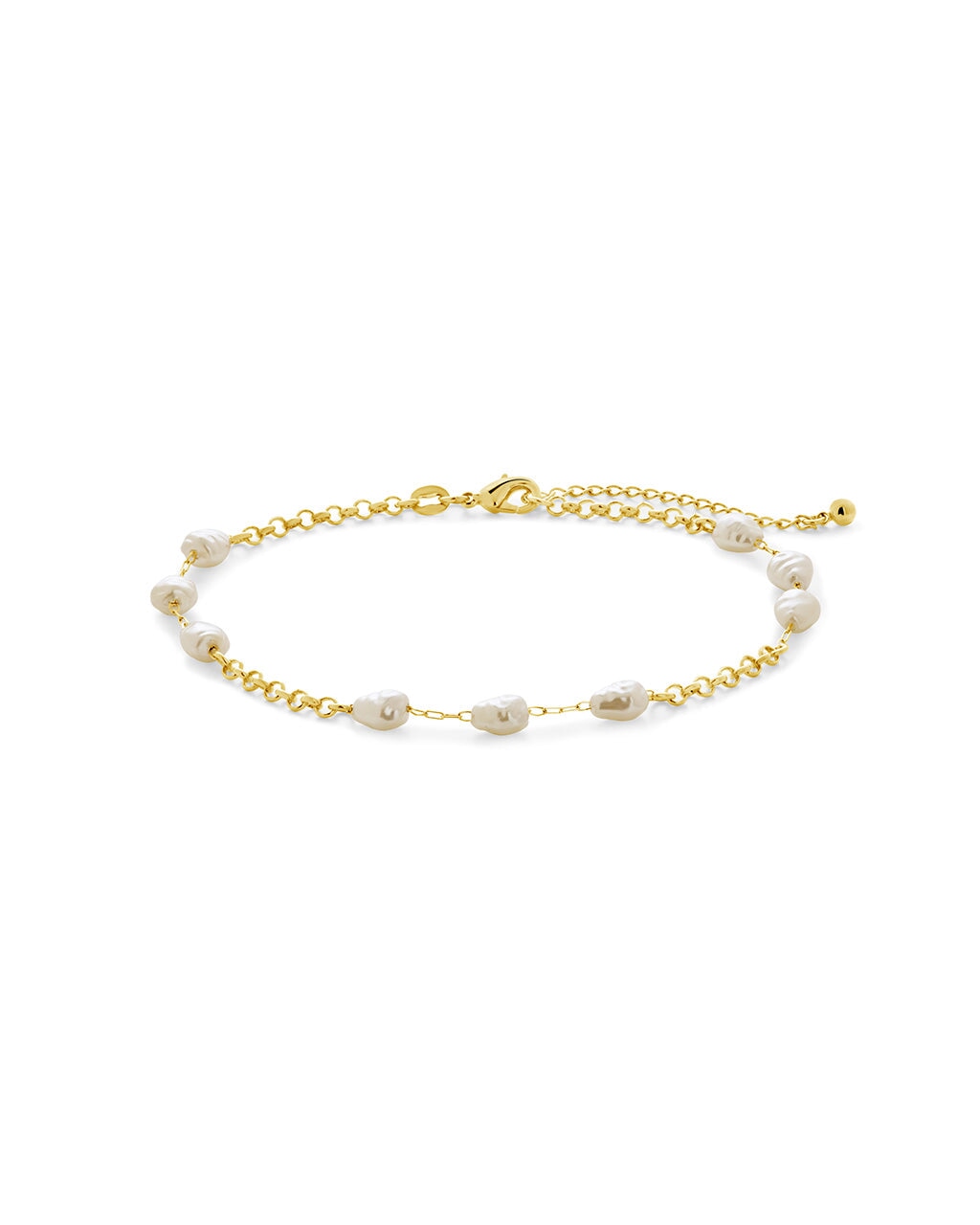 Allie Stationed Pearl Anklet