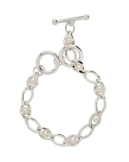 Amedea Pearl & Chain Toggle Bracelet