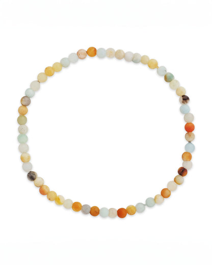 Amazonite-Quartz Beaded Stretch Bracelet