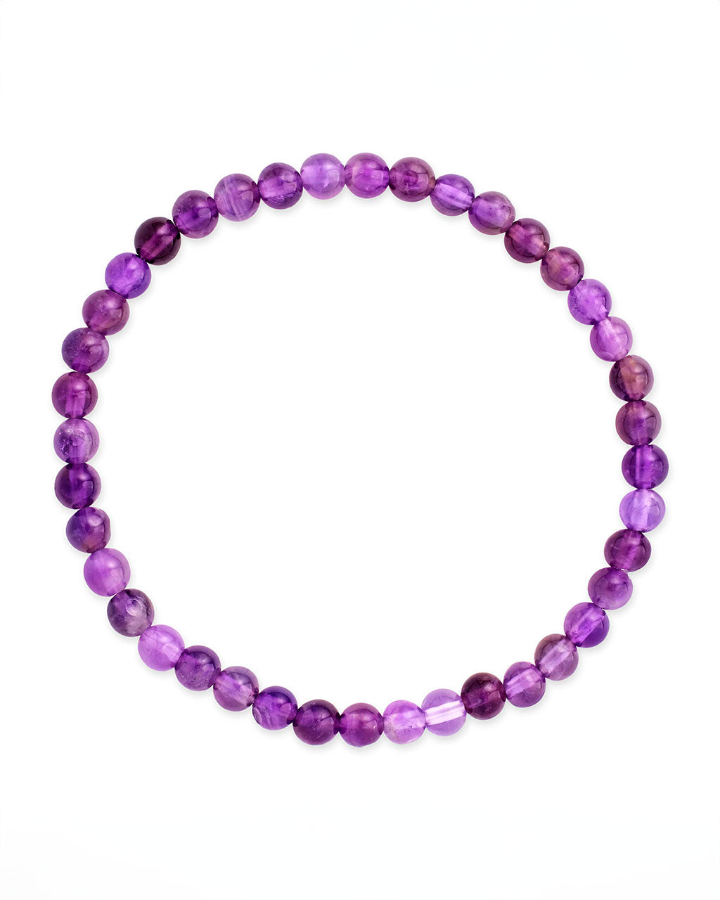 Amethyst Beaded Stretch Bracelet