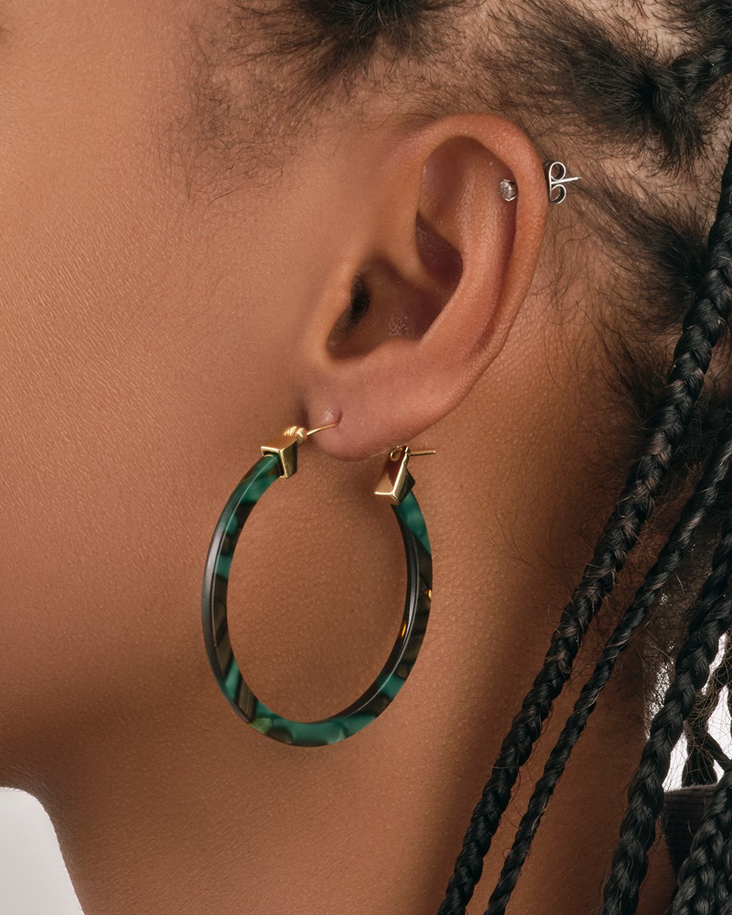 50mm Resin Hoop Earrings