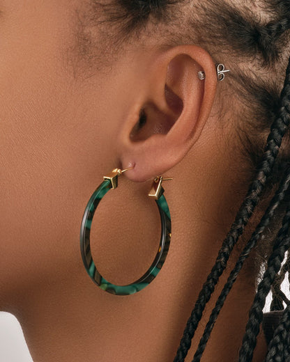 50mm Resin Hoop Earrings