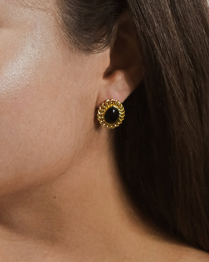 Ainsley Onyx Statement Stud Earrings