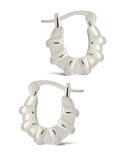 Abigail Ribbed Micro Hoop Earring