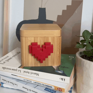Animated Lovebox opening to show spinning heart sending and receiving love