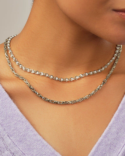 Amedea Pearl & Chain Layered Necklace