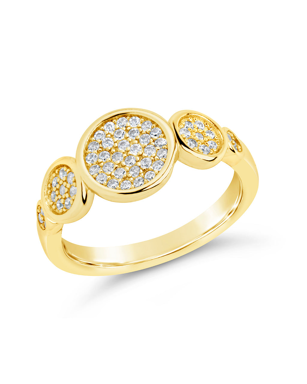 Amy CZ Studded Disk Ring