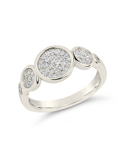 Amy CZ Studded Disk Ring