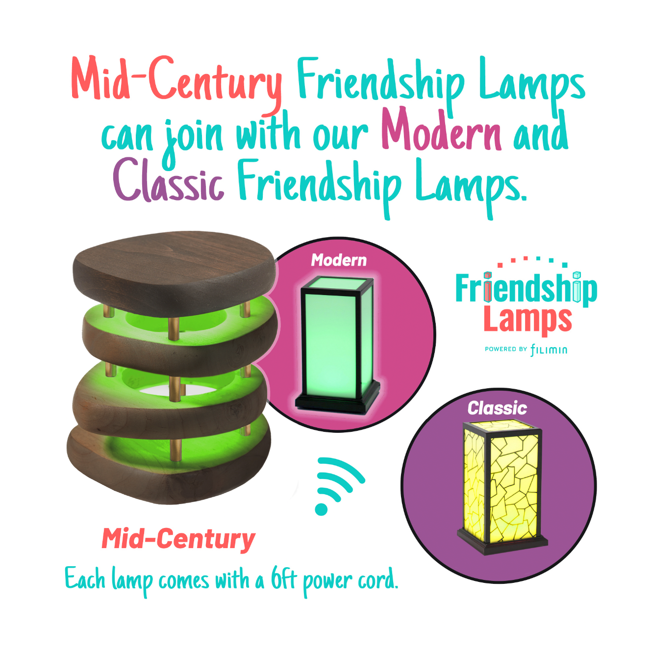 Mid-Century Design Friendship Lamps