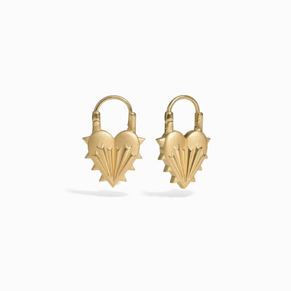 Spiked Heart Earrings