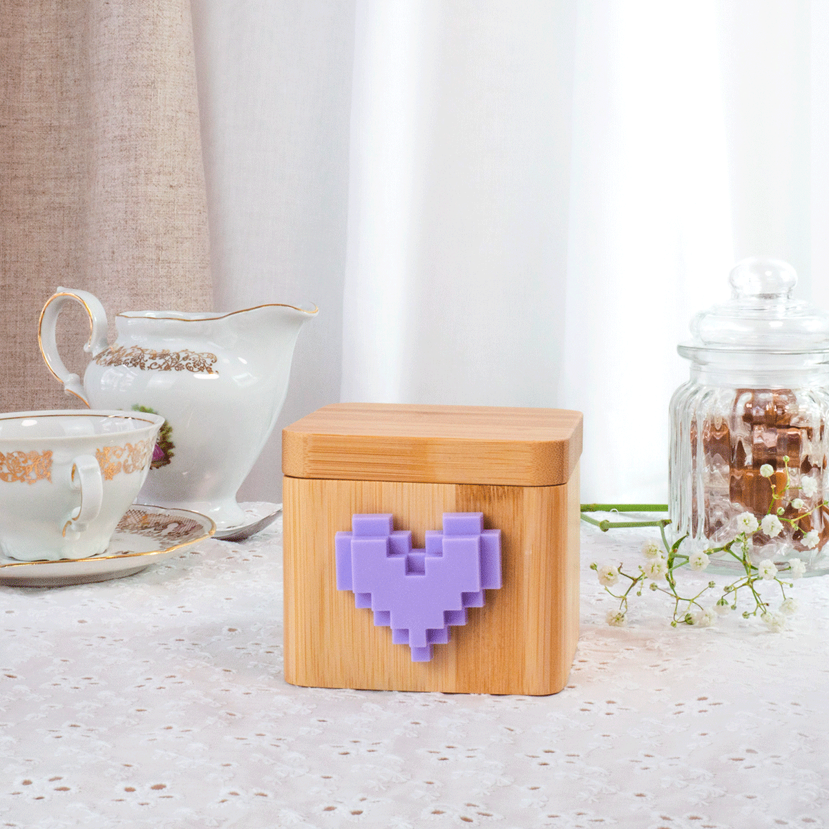 lovebox back to school lilac heart gift couple